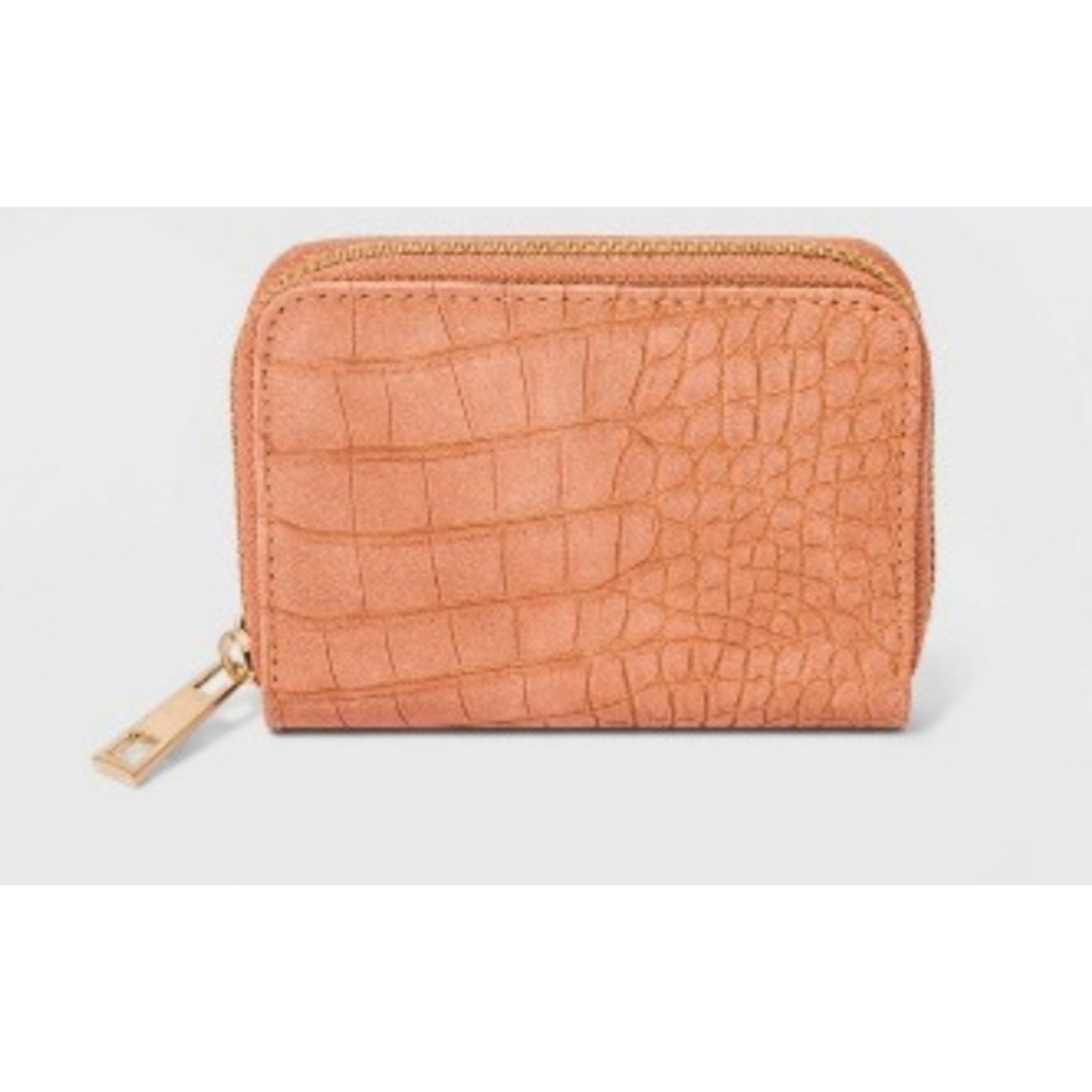 NEW A New Day Folding Faux Crocodile Print Small Wallet